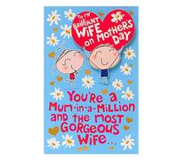 UK Greetings Mother's Day Card for Wife - Fun Cartoon Design