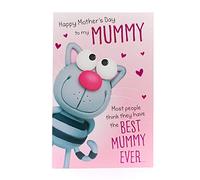 UK Greetings Mother's Day Card With Envelope - Cat Cartoon Design