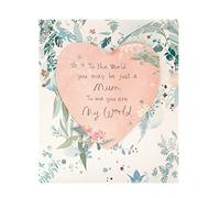 UK Greetings Mother's Day Card With Envelope - Heart & Leaves Design,159x184mm