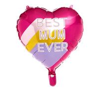 UK Greetings | Mother's Day Foil Balloon | Best Mum Ever Design | Foil Celebration Balloon | Inflate With Air or Helium