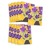 UK Greetings Multipack of 10 Greeting Cards For Any Occasion With Envelopes - Bold Floral Designs