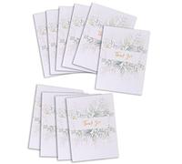 UK Greetings Multipack of 10 Thank You Cards for Him/Her/Friend - For Teacher/Gift Appreciation & Other Events - Botanical Designs