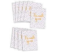 UK Greetings | Multipack of 10 Thank You Cards | Spotty Designs | Appreciation Cards | Greeting Card | Her/Him | With Envelopes | 125 x 195 x 15 mm