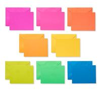 UK Greetings | Multipack of 100 Single Panel Blank Cards | Neon Designs