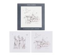 UK Greetings | Multipack of 12 Christmas Cards | 2 Religious Pencil Designs