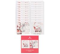 UK Greetings | Multipack of 20 Christmas Cards for Him/Her/Friend | Christmas Gifts | 2 Santa & Snow Designs | 14.9 x 14.9cm