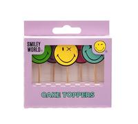 UK Greetings | Multipack of 5 Cake Toppers | 5 Smiley World Designs