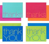 UK Greetings | Multipack of 50 Thank You Cards | Bright Designs | Appreciation Cards | Greeting Card | Her/Him | With Envelopes | 147 x 225 x 36 mm