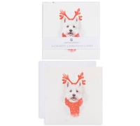 UK Greetings Multipack of 6 Charity Christmas Cards for Him/Her/Friend - Cute White Dog Designs