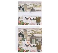 UK Greetings Multipack of 6 Charity Christmas Cards for Him/Her/Friend - Wintry Village Designs