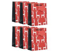 UK Greetings Multipack of 6 Medium Gift Bags for Him/Her/Friend - for Christmas - Reindeer Design