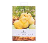 UK Greetings | Multipack of Easter Cards | Easter Card | Easter Chicks Design | With Envelope | 11.5 x 19.5 cm