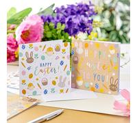 UK Greetings | Multipack of Easter Cards | Easter Card | Easter Fun Design | With Envelope | 12.5 x 15 cm