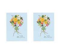 UK Greetings On Your Birthday Floral Birthday Greeting Card Into The Meadow Range Cards (Pack of 2)