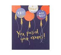 UK Greetings Passing Exams Card For Her/Female/Friend With Envelope - Multiple Balloons Design