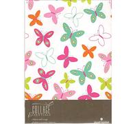 UK Greetings ' Pretty Butterfly ' Wrapping Paper Set - 2 X Sheets Gift Wrap & 2 X Tags - New