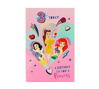 UK Greetings Princess Age 3 Birthday Card Snow White Belle Ariel, 646215-0-1