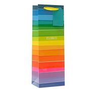 UK Greetings Rainbow Bottle Bag - Rainbow Wine Gift Bag - Congratulations Gift Bag