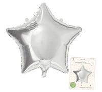 UK Greetings | Silver Star Foil Balloon | Inflate With Air or Helium