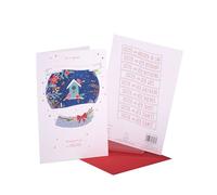 UK Greetings - Sister & ... Multi Caption Christmas Greeting Card With Stick On Captions 648032