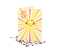 UK Greetings | Smiley World 5th Birthday Card for Boy/Girl | Happy Birthday Gifts | Her/Him | Sunshine Design | With Envelope | 133 x 184 mm