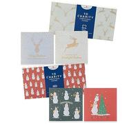 UK Greetings Snowman Festive Fun Design - Multipack of 10 Charity Christmas Cards with Envelopes, Multi, 745578-0-1