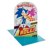 UK Greetings Sonic Kid's Birthday Card | Sonic Pop-Up Design With Envelope