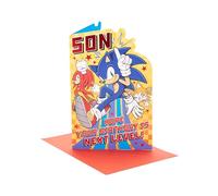UK Greetings | Sonic the Hedgehog Birthday Card for Son | Happy Birthday Gifts | Him, Boys, Men | Next Level Design | With Envelope | 13.7x21cm