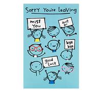 UK Greetings Sorry You're Leaving Card For Him/Her/Friend With Envelope - Sweet Design