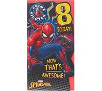 UK Greetings Spider-Man 8th Birthday Card - 8th Birthday Card for Boys - Spider-Man 8th Birthday Card for Boys