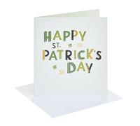 UK Greetings | St Patrick's Day Card for Him/Her/Friend | Lettering Design | With Envelope | 15.9 x 18.4 cm