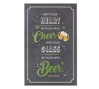 UK Greetings St Patrick's Day Card For Him/Her/Friend With Envelope - Beer Rhyme Design