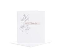 UK Greetings | Sympathy Card | Floral Outline Design | With Envelope