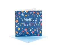 UK Greetings | Teacher/Thank you Appreciation Card | Appreciation Cards | Her/Him | Thanks a Million! Design | with Envelope | 165 x 165 mm