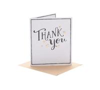 UK Greetings | Gold Stars Thank You Card | Appreciation Cards | Her/Him | With Envelope | 137 x 159 mm