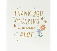 UK Greetings | Thank You Card | Appreciation Cards | Her/Him | Floral Design | With Envelope | 18.4 x 15.9 cm
