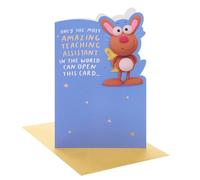 UK Greetings | Thank you Card for Teacher | Appreciation Cards | Her/Him | Crackers Design | With Envelope | 13.7 x 21 cm