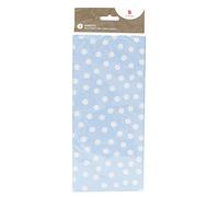 UK Greetings | Tissue Paper for Him/Her/Friend | Packing/Craft Paper | Gift Wrap | Birthdays/Weddings/Christmas | Blue & White Polka Design | Pack of 3 | 111 x 256 x 6 mm