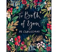 UK Greetings To Both Of You Christmas Card Gold Foiled Festive Foliage Couple Xmas Greetings - Carlton Cards Festive Wishes, Couples, Eco-Friendly, Gold Foil, Memorable Keepsake