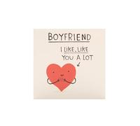 UK Greetings Valentine's Day Card For Boyfriend - Cute Smiley Heart Design