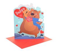 UK Greetings | Valentine's Day Card for Daddy | Cute Bears Design | I Love You Presents | Him/Boys/Men | With Envelope | 15.9 x 18.4cm