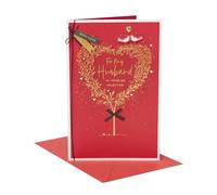 UK Greetings Valentine's Day Card for Husband - Gold Heart Tree Design