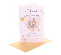 UK Greetings | Valentine's Day Card for Husband | I Love You Presents | Him, Boys, Men | Otters Design | With Envelope | 14.9 x 22.9 cm
