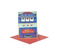 UK Greetings | Valentine's Day Card for Husband | I Love You Presents | Him, Boys, Men | Pop-Up Slot Machine Design | With Envelope | 200mm x 200mm