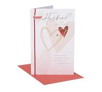 UK Greetings | Valentine's Day Card for Husband | What is a Husband? Design | I Love You Presents | Greeting Card | Him/Boys/Men | With Envelope | 165mm x 254mm