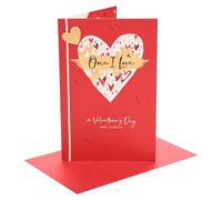 UK Greetings | Valentine's Day Card for One I Love | Heart Design | I Love You Presents | Greeting Card |Her/Him | With Envelope | 16.5 x 25.4cm