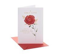 UK Greetings | Valentine's Day Card for One I Love | I Love You Presents | Her/Him | Rose Design | With Envelope | 13.7 x 21 cm
