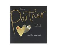 UK Greetings | Valentine's Day Card for Partner | Gold Foil Design | I Love You Presents | Greeting Card |Her/Him | With Envelope | 186mm x 186mm