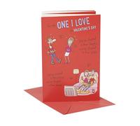 UK Greetings Valentine's Day Card for The One I Love - Funny Design