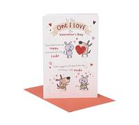 UK Greetings Valentine's Day Card for The One I Love - Funny Poem Design